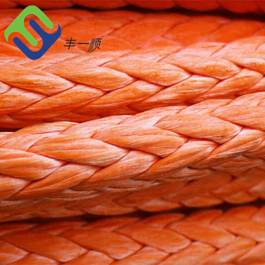 Yellow Marine 12 Strand Lina cumownicza pleciona Uhmwpe ABS Zatwierdzona 3