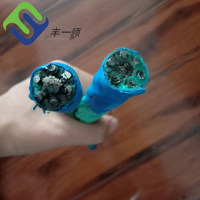 6 splotów sieci rybackiej Kombinowana lina stalowa PP Monofilament 16mm 7