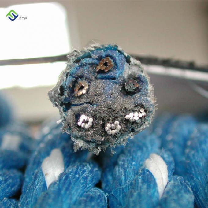 6 splotów sieci rybackiej Kombinowana lina stalowa PP Monofilament 16mm 1