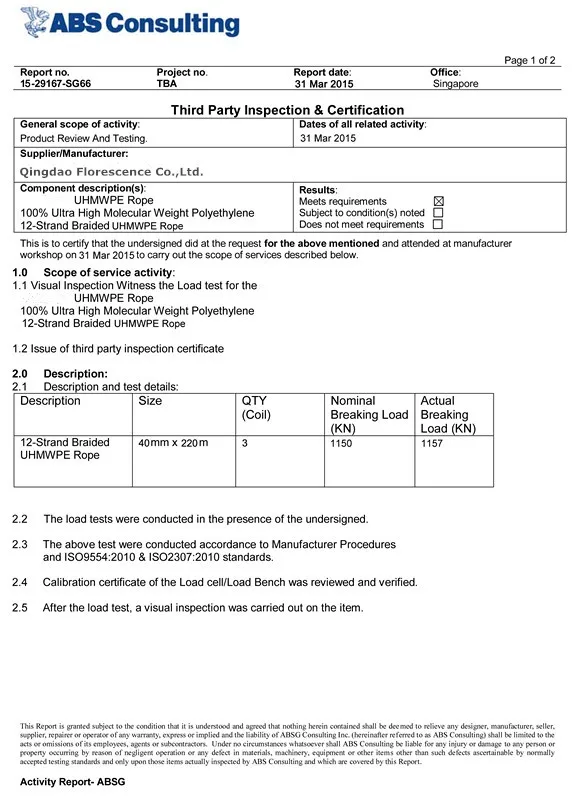 Polypropylen PP 8 Strand Floating Rope for Ship Mooring with Low Elongation (Polypropylen PP 8 Strand Floating Rope for Ship Mooring with Low Elongation) - Wiązka pływająca o niskim wydłużeniu 9