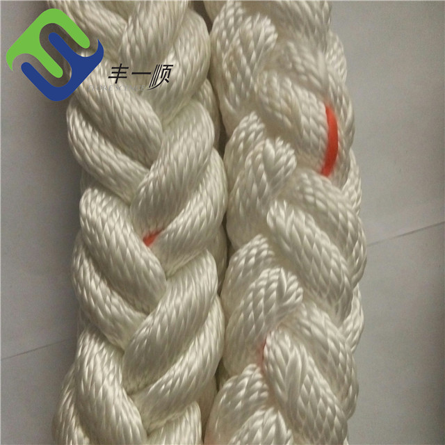 Biały poliester Marine 8 Strand Mooring Rope Odporny na ścieranie 5
