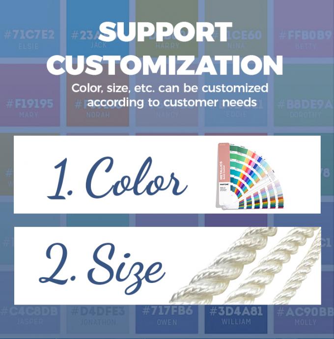 8 pręty PP poliester mieszane Marine mooring tails liny 64mm 72mm 80mm z 11m długości 7