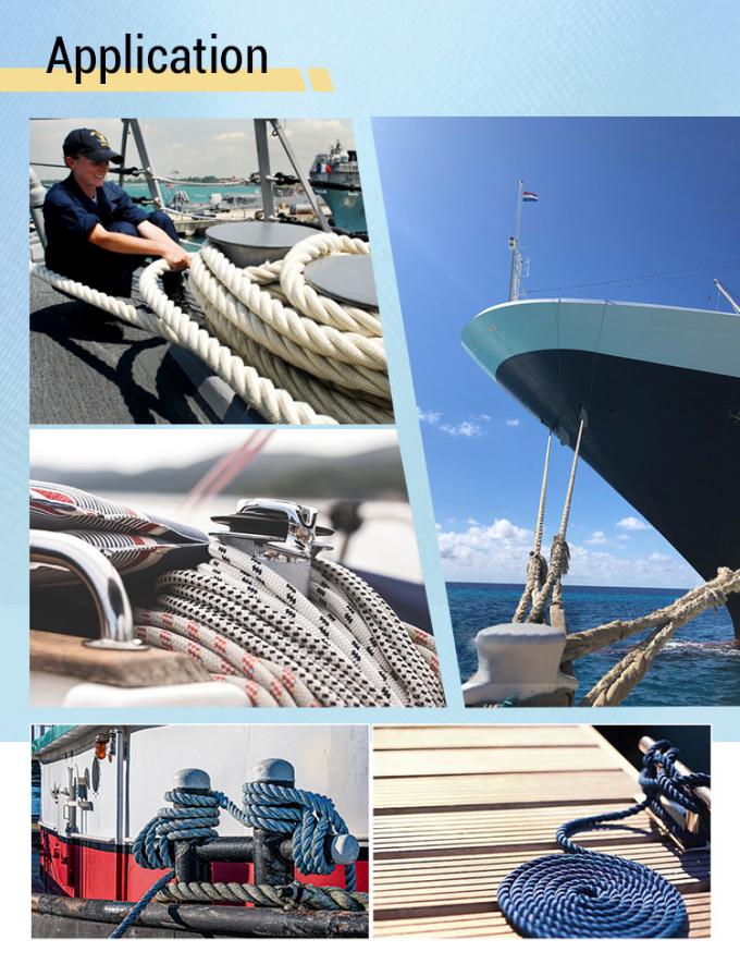 Wysokiej wytrzymałości 10mm 12mm 12 Strand Uhmwpe Fiber Winch Braid Line Marine Sail Rope Yacht 5