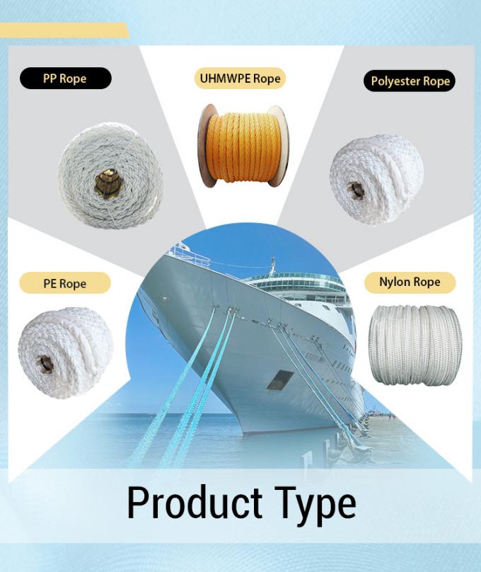 Wysokiej wytrzymałości 10mm 12mm 12 Strand Uhmwpe Fiber Winch Braid Line Marine Sail Rope Yacht 6