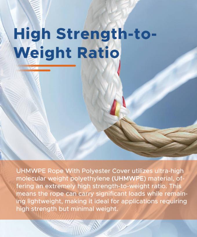 Wysokiej wytrzymałości podwójnie spleczona kurtka z poliestru z liny holowniczej 1