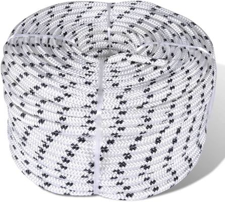High Strength Double Braided Polyester Rope 10mm UV Resistant for Marine Use
