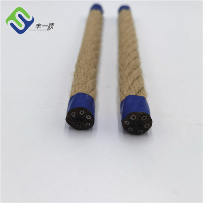 Hemp Look Kombinowana lina druciana 16 mm x 500 m Plac zabaw Poliester do huśtawki