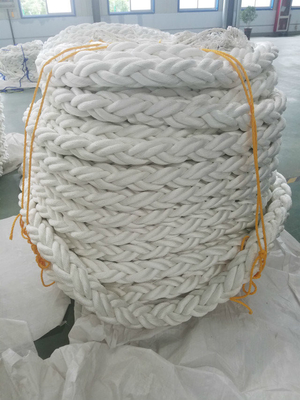 64 mm biały polypropylenowy polypropylenowy 8 strunny sznurek do mocowania do użytku morskiego