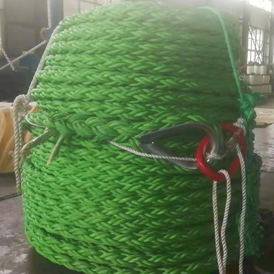 Żółty mieszany zielony kolor 8 nici kwadratowa lina kombinowana 26mm 48mm dla Marine