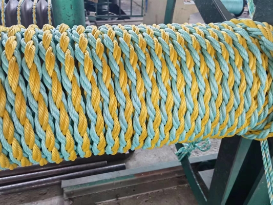 Żółty mieszany zielony kolor 8 nici kwadratowa lina kombinowana 26mm 48mm dla Marine