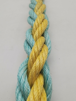 Żółty mieszany zielony kolor 8 nici kwadratowa lina kombinowana 26mm 48mm dla Marine