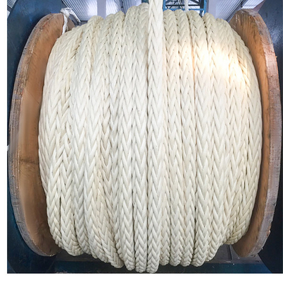 Wysoka wytrzymałość 12 splotów pleciona lina cumownicza UHMWPE 36 mm