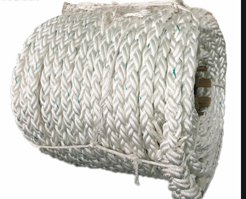 Wysokiej wytrzymałości 28mm-96mm 8 Strand Włóczone Polyester Statek Marynarki Liny mocowania