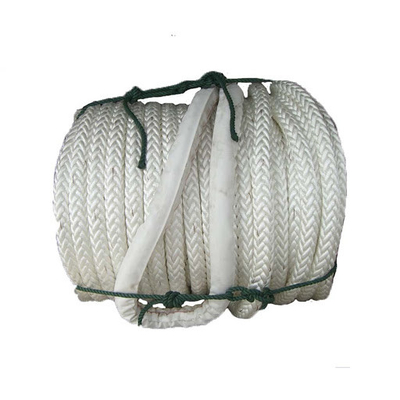 Wysokiej wytrzymałości biała linia żeglugowa Nylon 8 strun Nylon 32mm