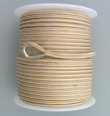 Wielkość sprzedaży hurtowej Nylon Double Braided Marine Anchor Rope / Tow Rope 2&quot;x220m