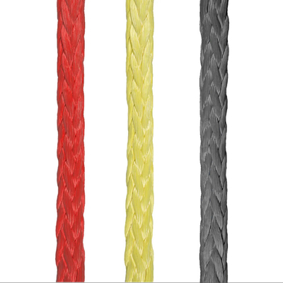 Wysokiej wytrzymałości 12-strunny spleczony UHMWPE sztuczne włókna liniowe liny 48mm średnica dla żeglugi statków morskich mocowanie żeglugi