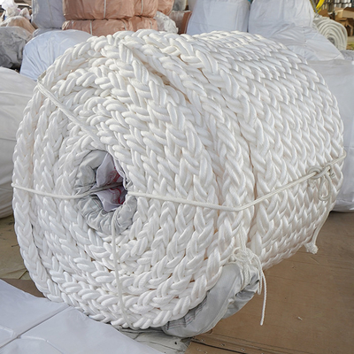 56mm/64mm/76mm 8 Strand Polyester Marine Mooring Rope Z Wysokim MBL