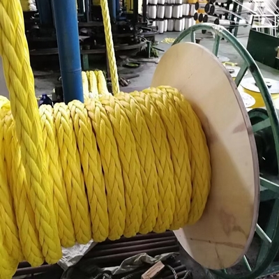 Wysokiej wytrzymałości 10mm 12mm 12 Strand Uhmwpe Fiber Winch Braid Line Marine Sail Rope Yacht