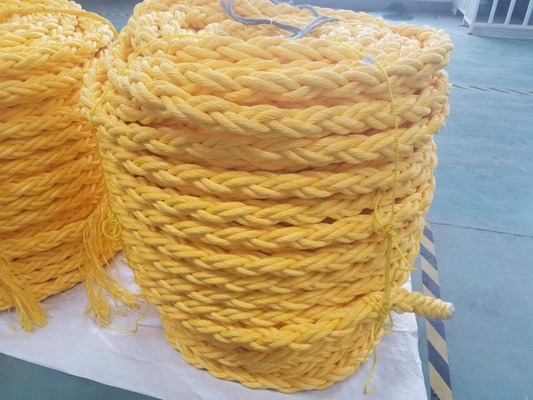 64mm 8 Strand Włóczone PP Multifilament Marine Mooring Floating Rope