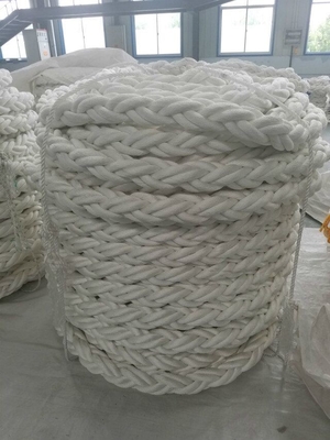 64mm 8 Strand Włóczone PP Multifilament Marine Mooring Floating Rope