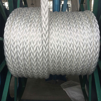 Białe liny nylonowe 8 pręty 50 mm liny nylonowe Hawser liny dla statku