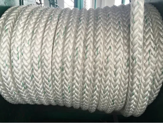 High Strength 8 Strands Polyester Mooring Rope 28mm-96mm 220 Coil for Vessel Towing And Mooring