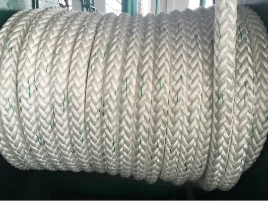 Białe liny nylonowe 8 pręty 50 mm liny nylonowe Hawser liny dla statku