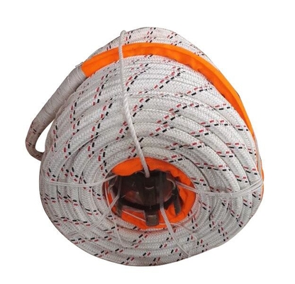Węzeł UHMWPE z podwójnym plecionym poliesterem pokrytym 12 niciami 32mmx220m Do inżynierii morskich