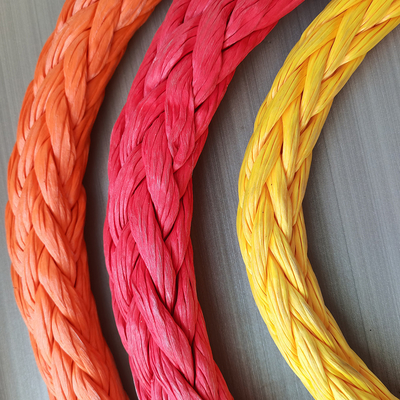Ciężki 44mm 96mm 100% 12 Strand Uhmwpe Syntetyczna włókna żeglugowa ciągnika pływającego liny