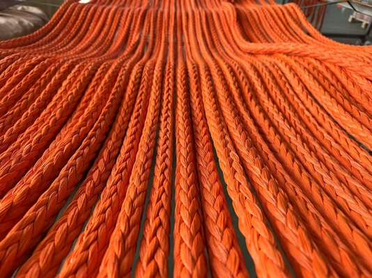 100% Uhmwpe Rope 12mm 12 Strands Włóczone Wysokiej Wytrzymałości Druable Cord Winch Towing Rope