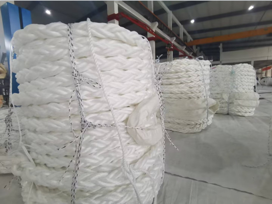 64mm 8 Strand Włóczone PP Multifilament Marine Mooring Floating Rope