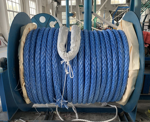 Yellow Marine 12 Strand Lina cumownicza pleciona Uhmwpe ABS Zatwierdzona