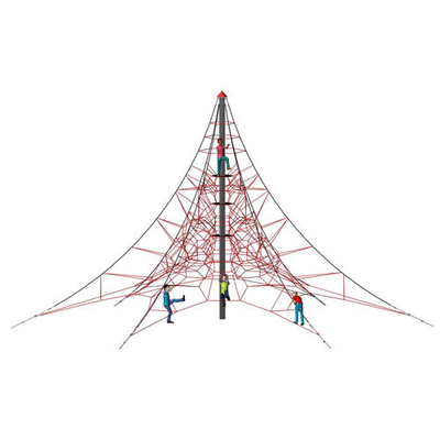 Pyramid Playset Niestandardowa siatka do wspinaczki 8x8x6m do wyposażenia placów zabaw