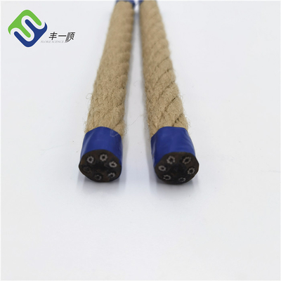 Hemp Look Kombinowana lina druciana 16 mm x 500 m Plac zabaw Poliester do huśtawki