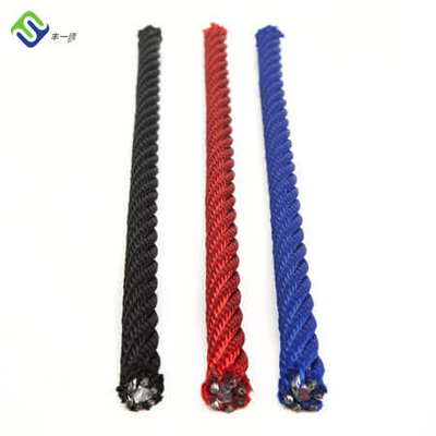 Sieć rybacka kombinowana lina stalowa 6 nici monofilament polipropylenowy 16mm