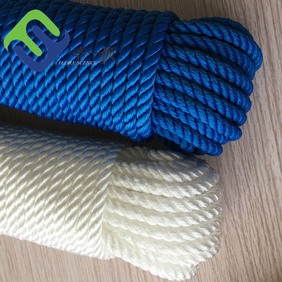 Wysokiej wytrzymałości 3 pręty skręcone 4mm-60mm Nylon Ship Mooring Rope Polyamide Boat Sailing