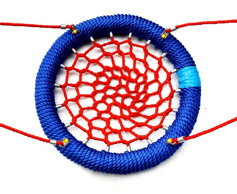Plac zabaw na świeżym powietrzu Huśtawka z siatki Okrągły 80cm 100cm 4 Strand Odporność na zużycie