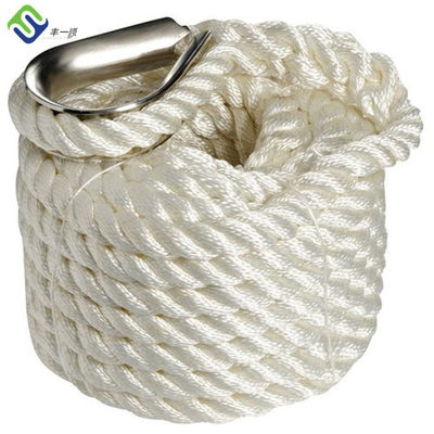 Nylonowa 3-splotowa twarda skręcona lina holownicza 24 mm x 220 m