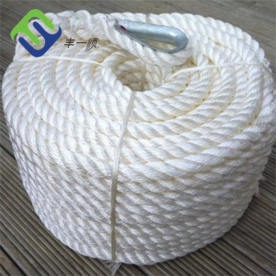 20mm/24mm 220m 3 struny Nylon skręcone liny z białym kolorem