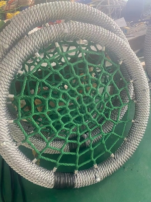 Grey Green Mixed Color 100cm dia 12cm ring Plac zabaw Net Swing With High Loading Capacity