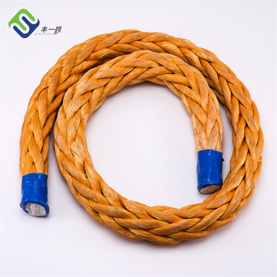 Wytrzymała, 12-splotowa, pleciona lina cumownicza UHMWPE HDPE, wciągarka, lina holownicza